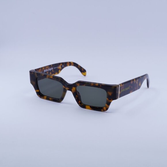 Palm Angels PERI086 HYDE 6055 Sunglasses Havana Rectangle Frame, Green Lenses - Picture 5 of 11